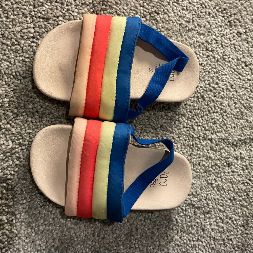 Zara baby rainbow slides, size 5